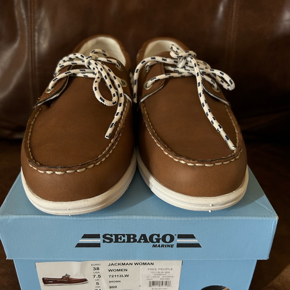 Sebago Brown Loafers with Moccasin Design
